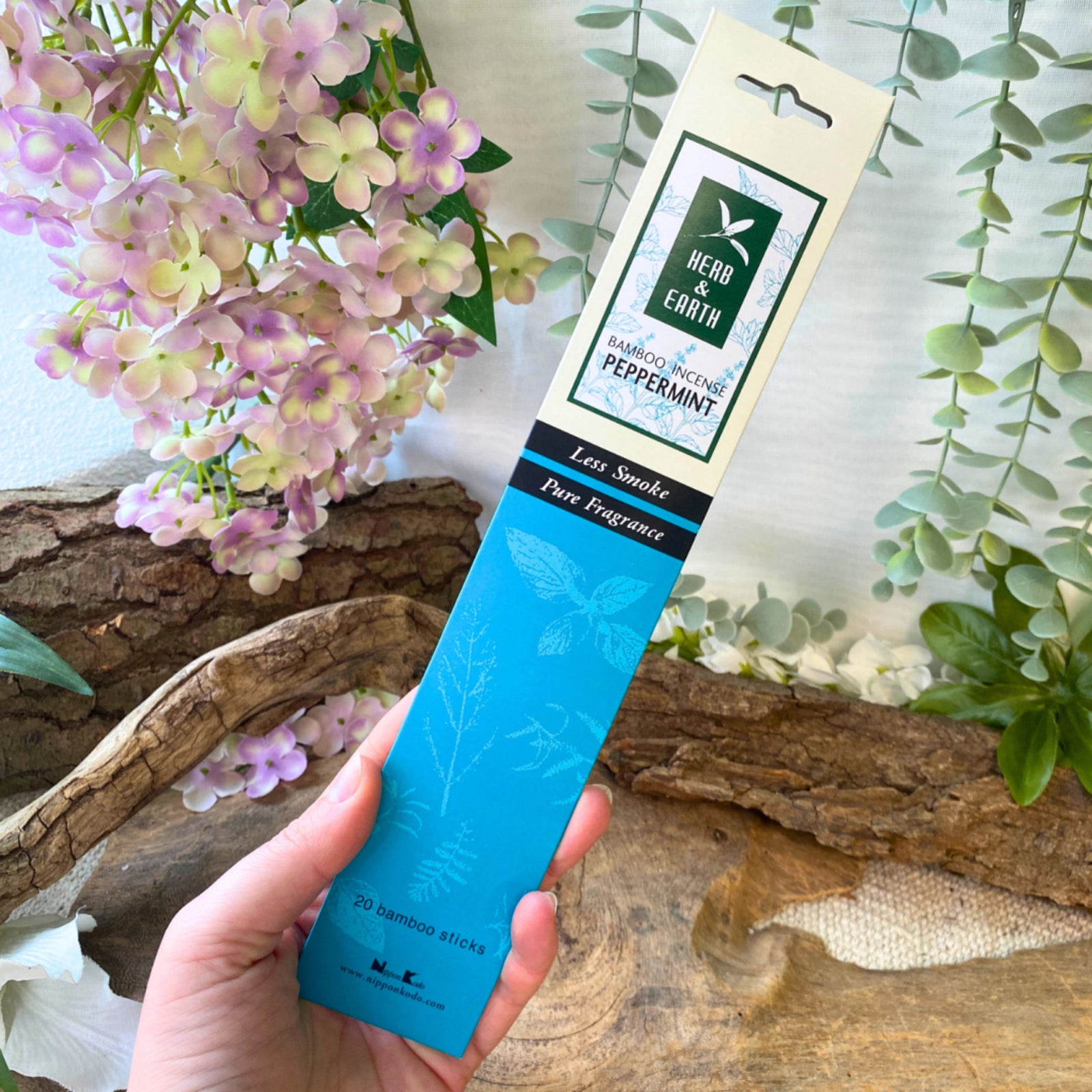 Peppermint Herb & Earth Nippon Kodo - Wierook Stokjes