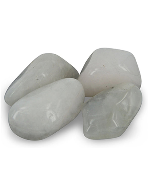 Petaliet wit edelsteen trommelstenen 250 gr. (mt3)
