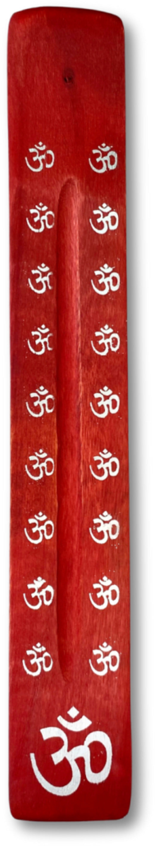 Plankje hout Ohm - rood - wierook houder
