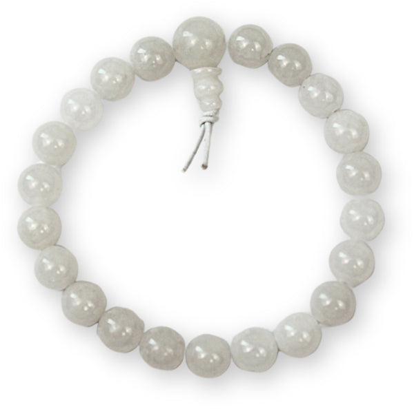 Powerbead edelsteen armband Jade wit