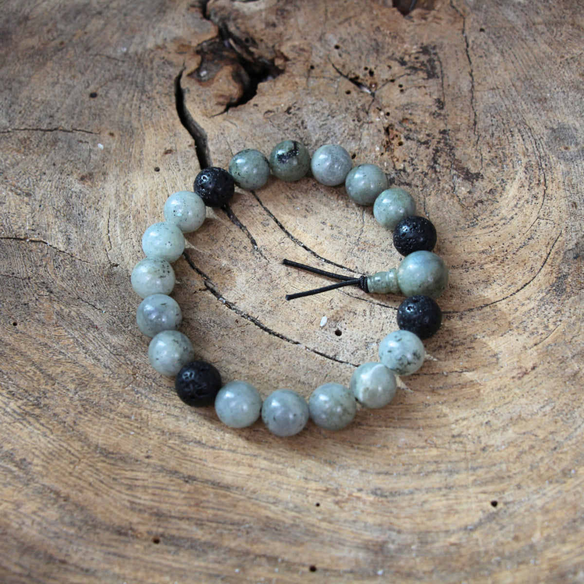 Powerbead mannen Labradoriet -armband 19 cm