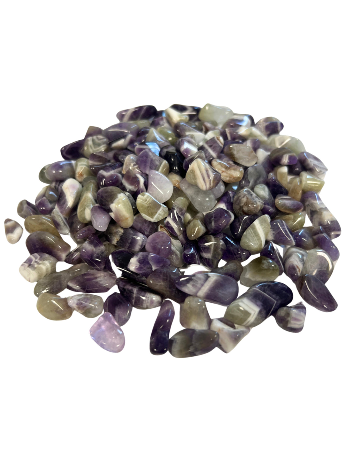 Prasioliet trommelstenen 250 gr. (mt2)