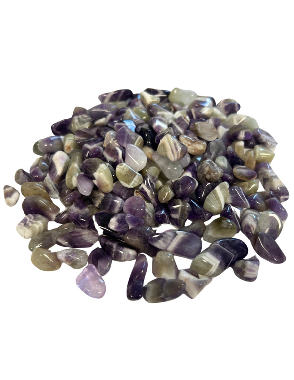 Prasioliet edelsteen trommelstenen 250 gr. (mt2)