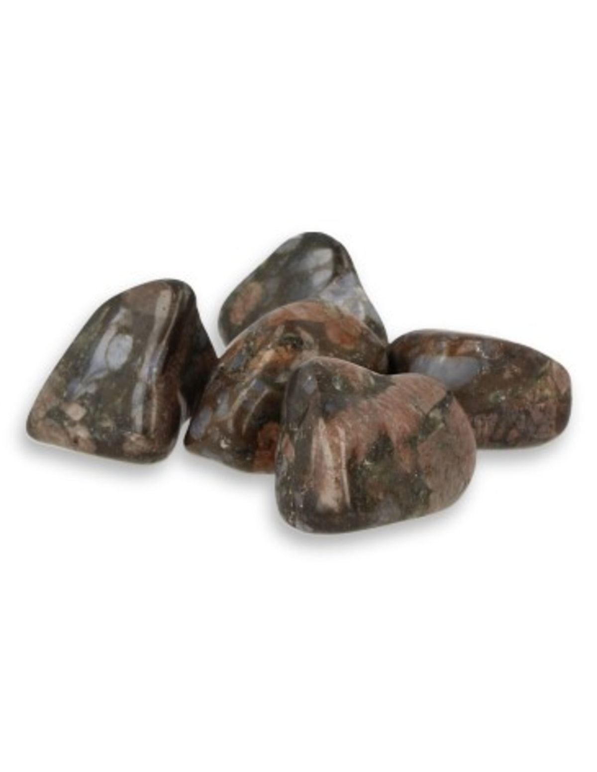 Que Sera 100 gr. trommelstenen (blauwe Rhyoliet) (mt3)