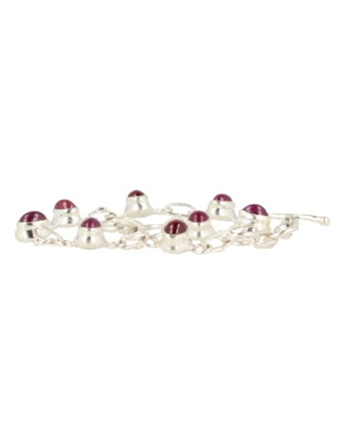 Robijn armband zilver ovaal