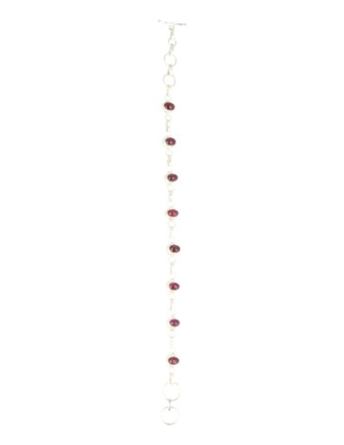 Robijn armband zilver ovaal