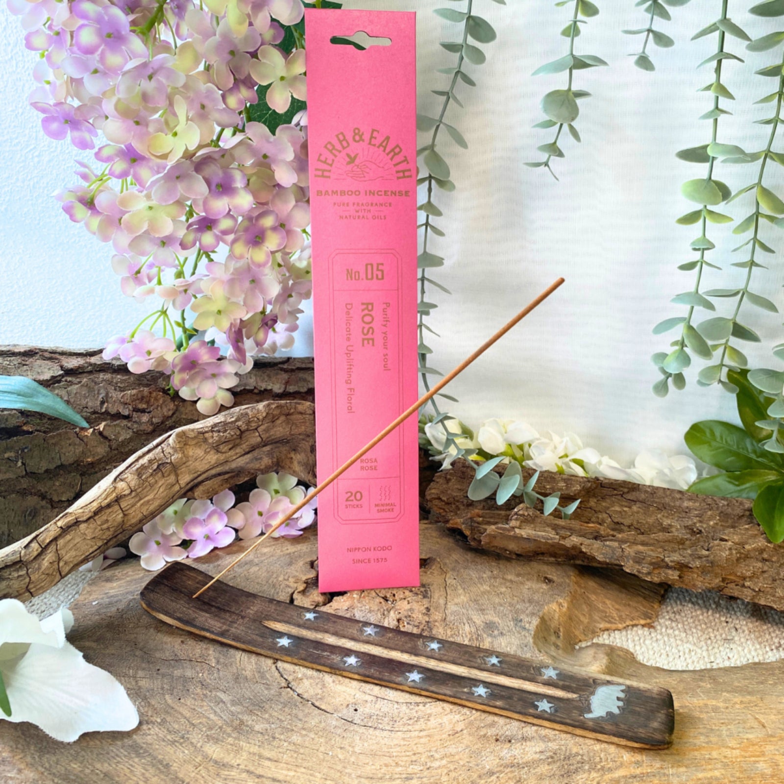 Rose Herb & Earth Nippon Kodo - Wierook Stokjes