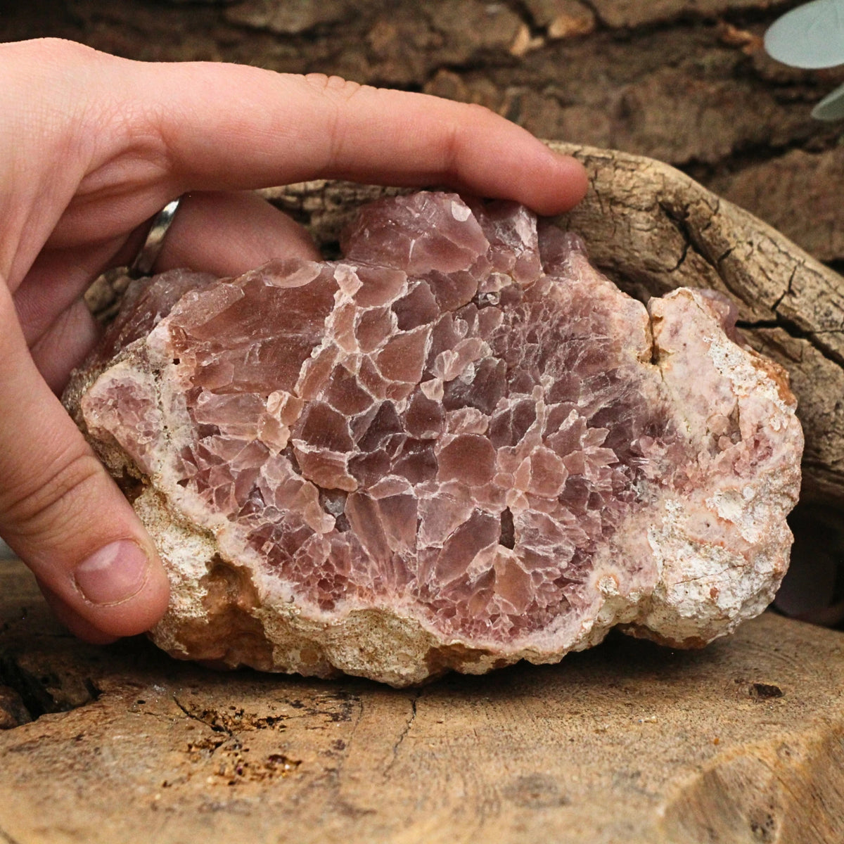 Roze Amethist schijf nr.04