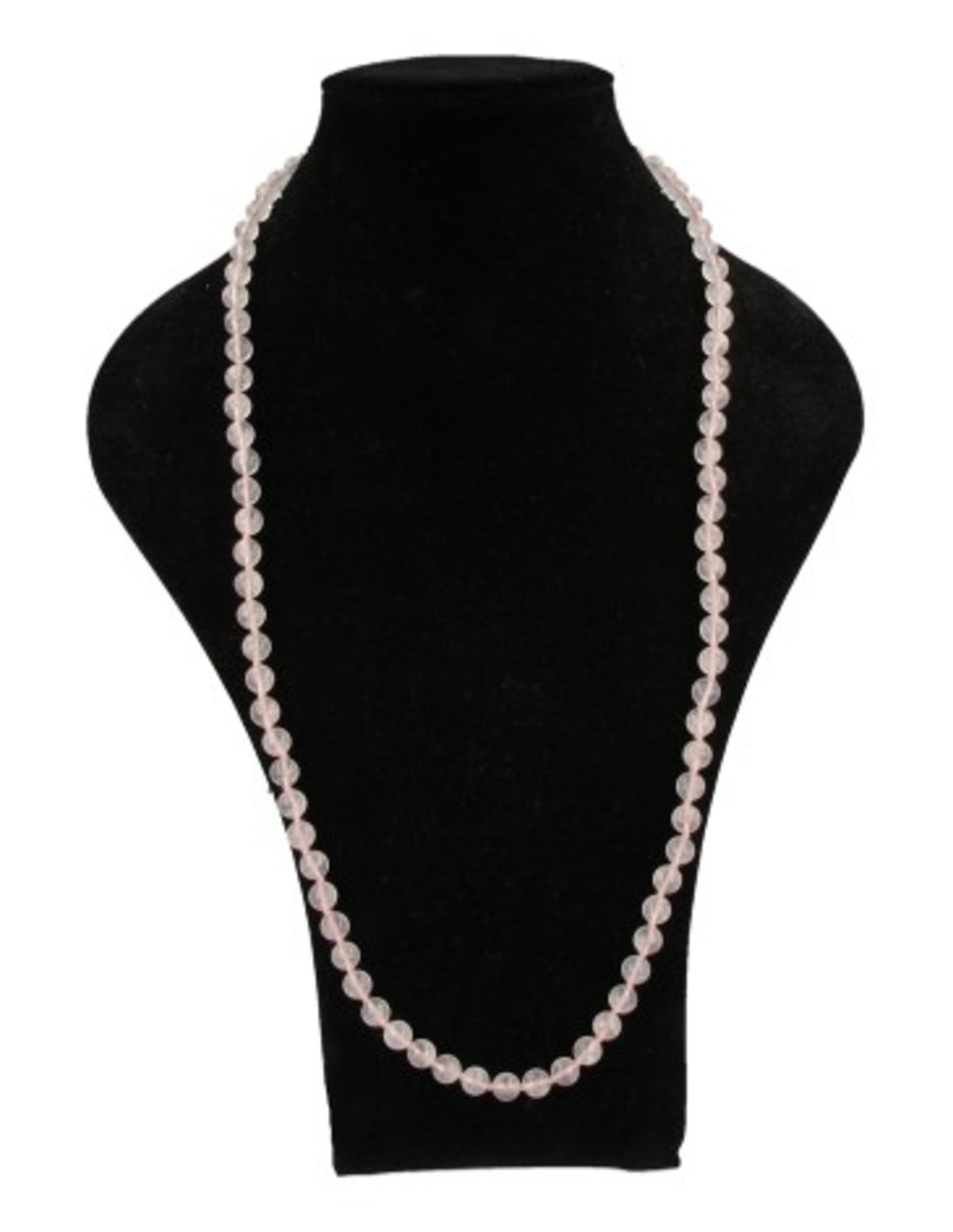 Roze kwarts 8mm kralen ketting 80 cm
