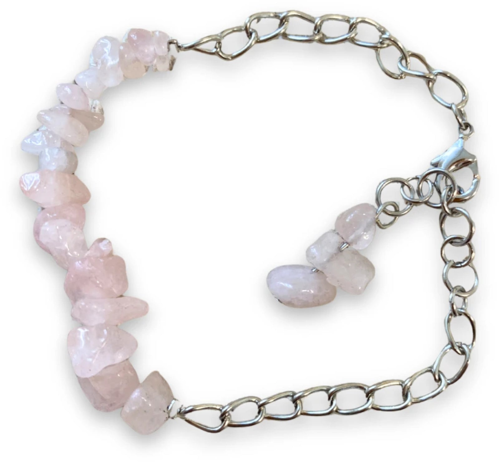 Roze kwarts bar armband