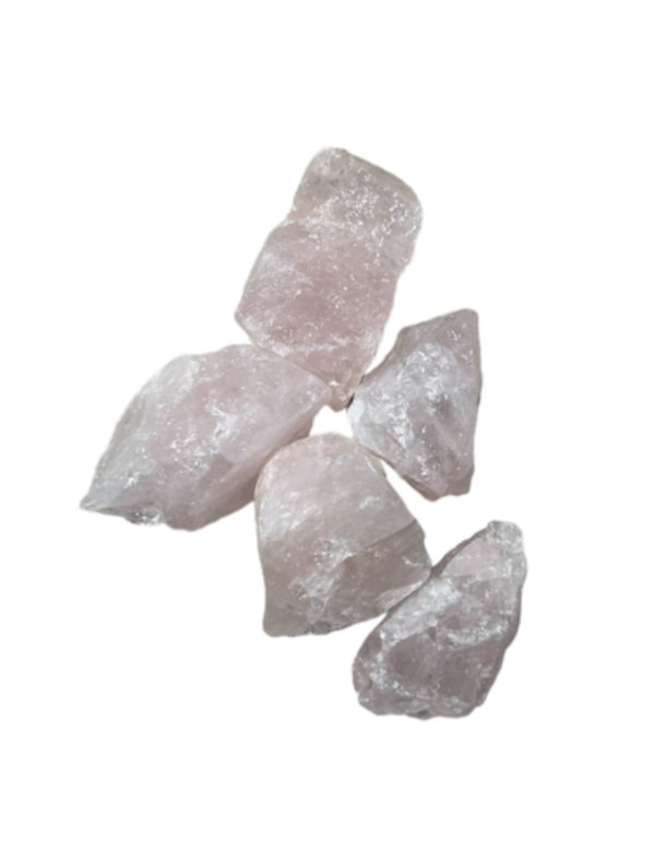 Roze kwarts Brazilië 250 gr. ruwe edelsteen brokjes