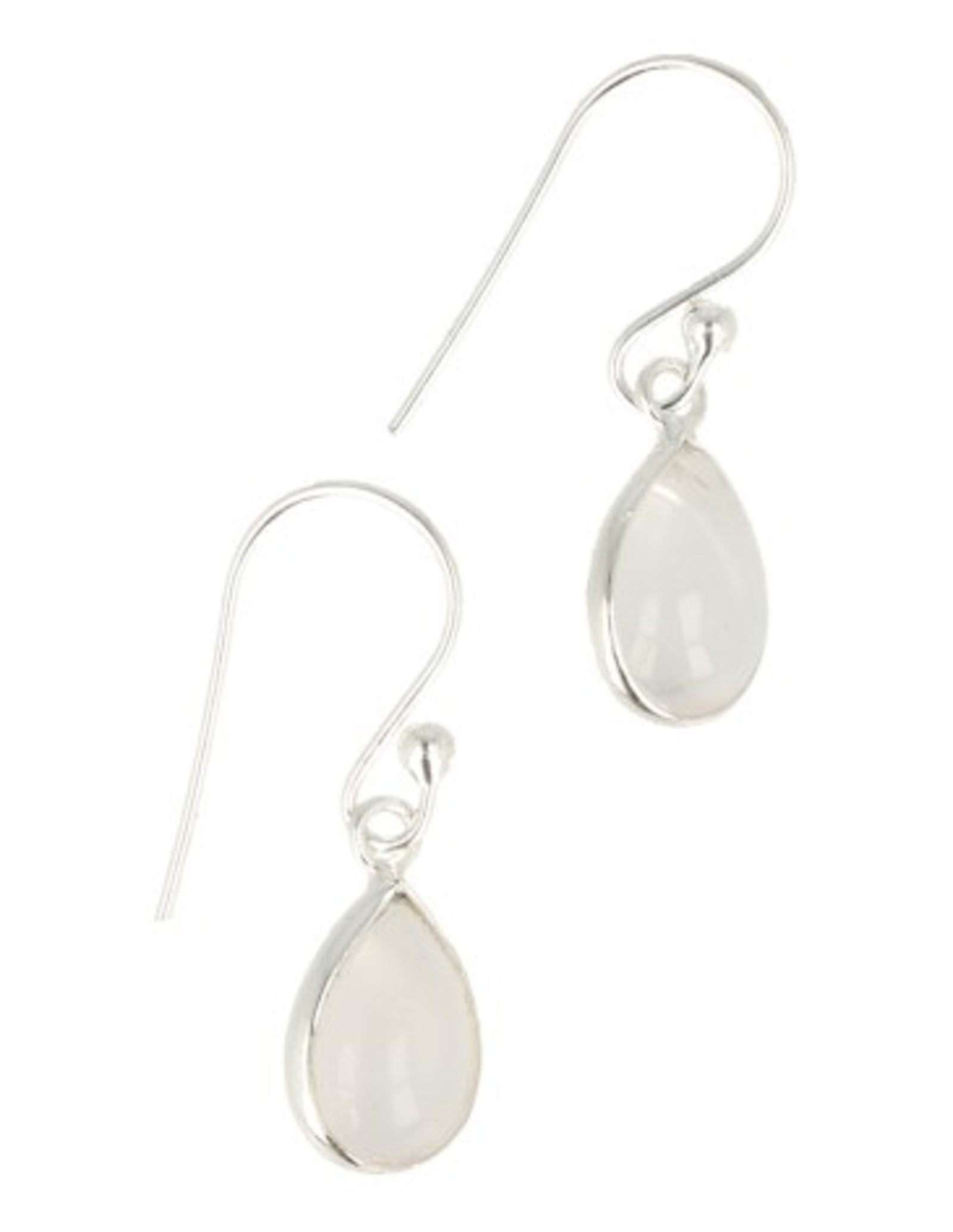Roze kwarts druppel sieraden set zilver