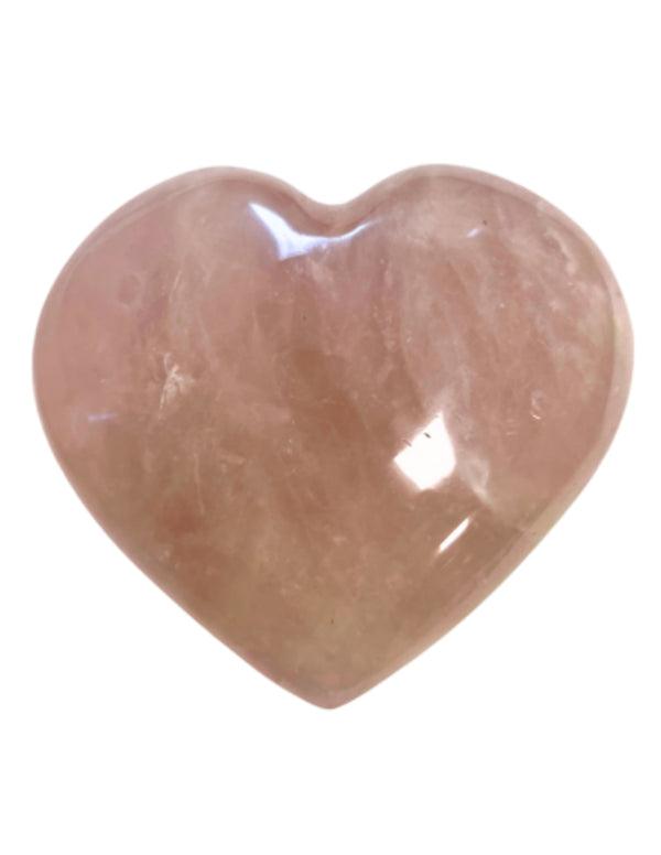 Roze kwarts edelsteen hart 400-500 gram