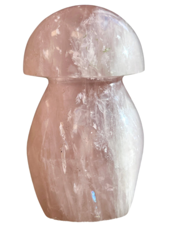 Roze kwarts edelsteen paddenstoel 200-300 gram