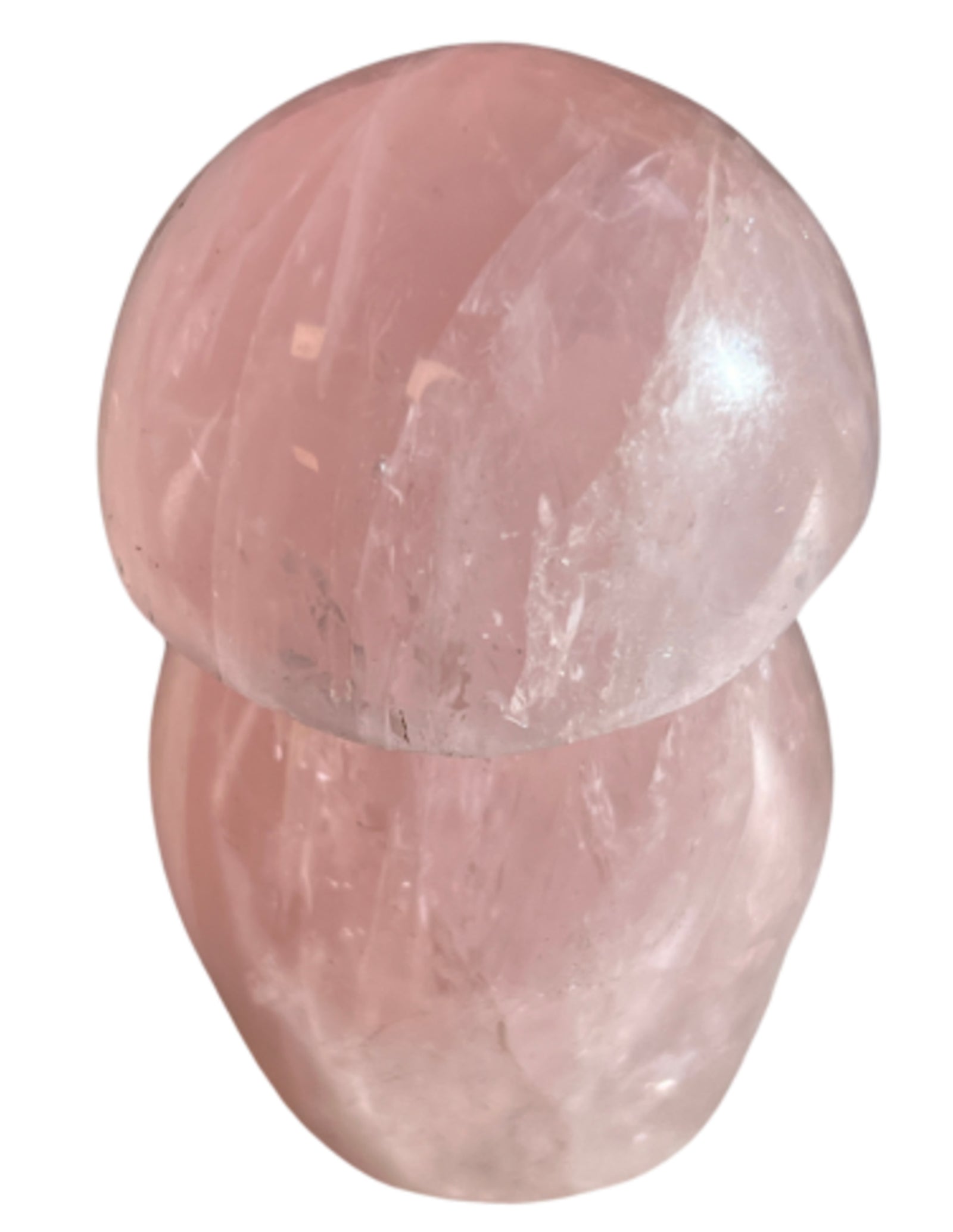 Roze kwarts edelsteen paddenstoel 200-300 gram
