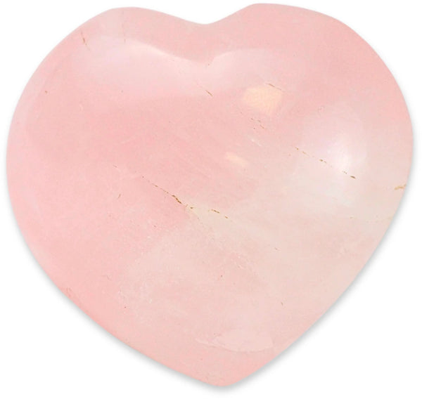 Roze kwarts edelsteen hart 70-100 gram