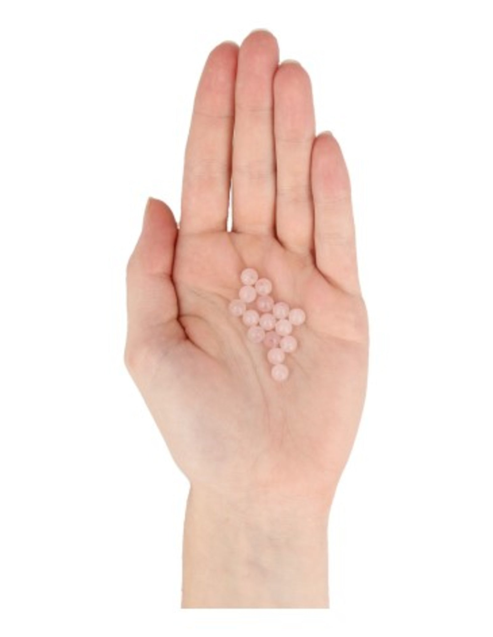 Roze kwarts kralen 6 mm - 15 st.