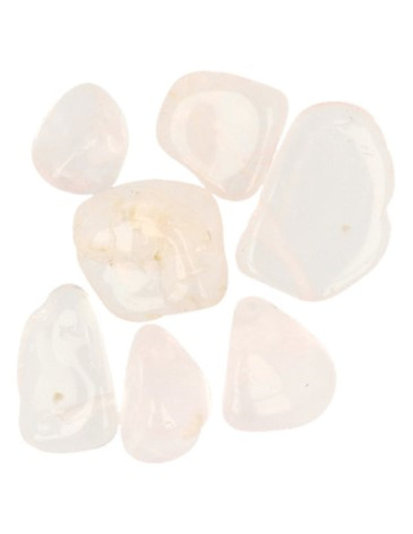 Roze kwarts edelsteen kralen druppel - 7 st.