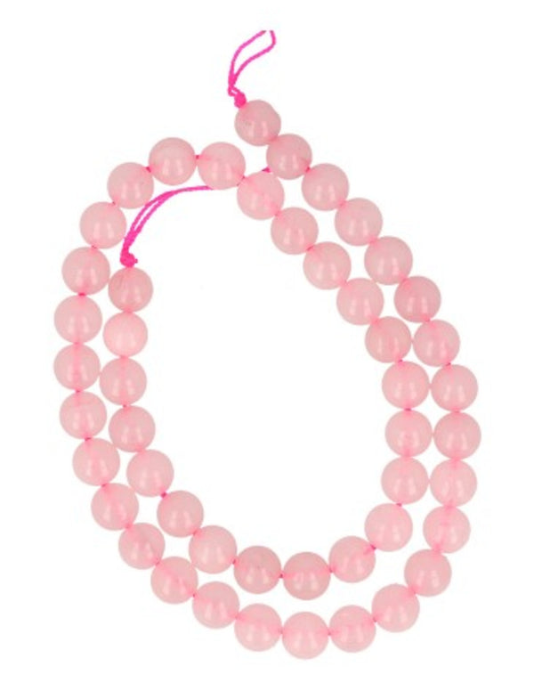 Roze kwarts edelsteen kralen streng 8 mm
