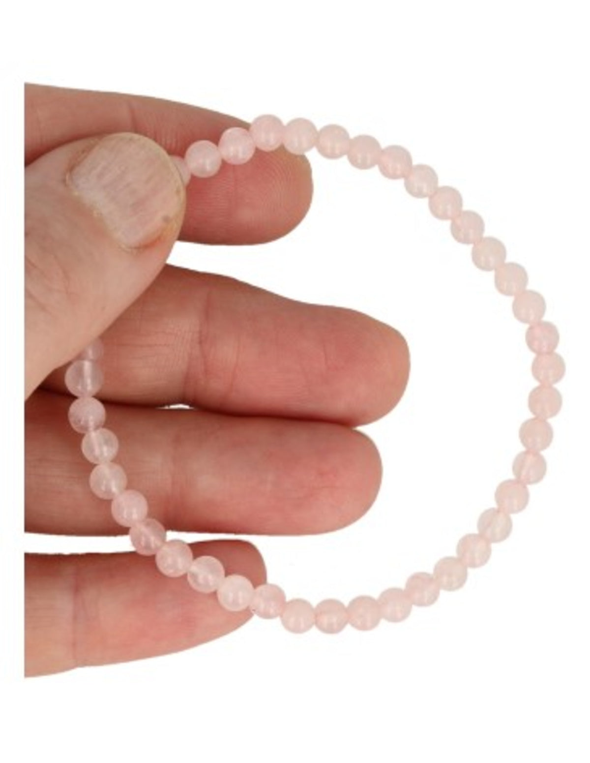 Roze kwarts kralenarmband 4 mm