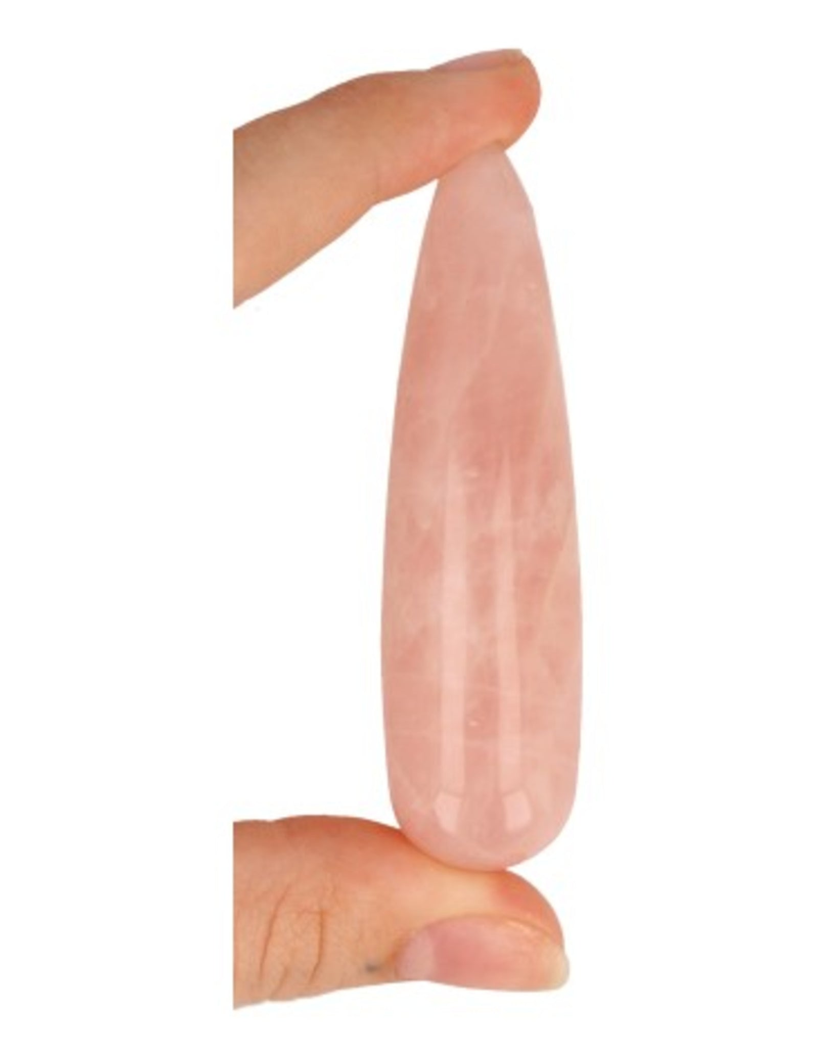 Roze kwarts massage griffel 7,5 cm