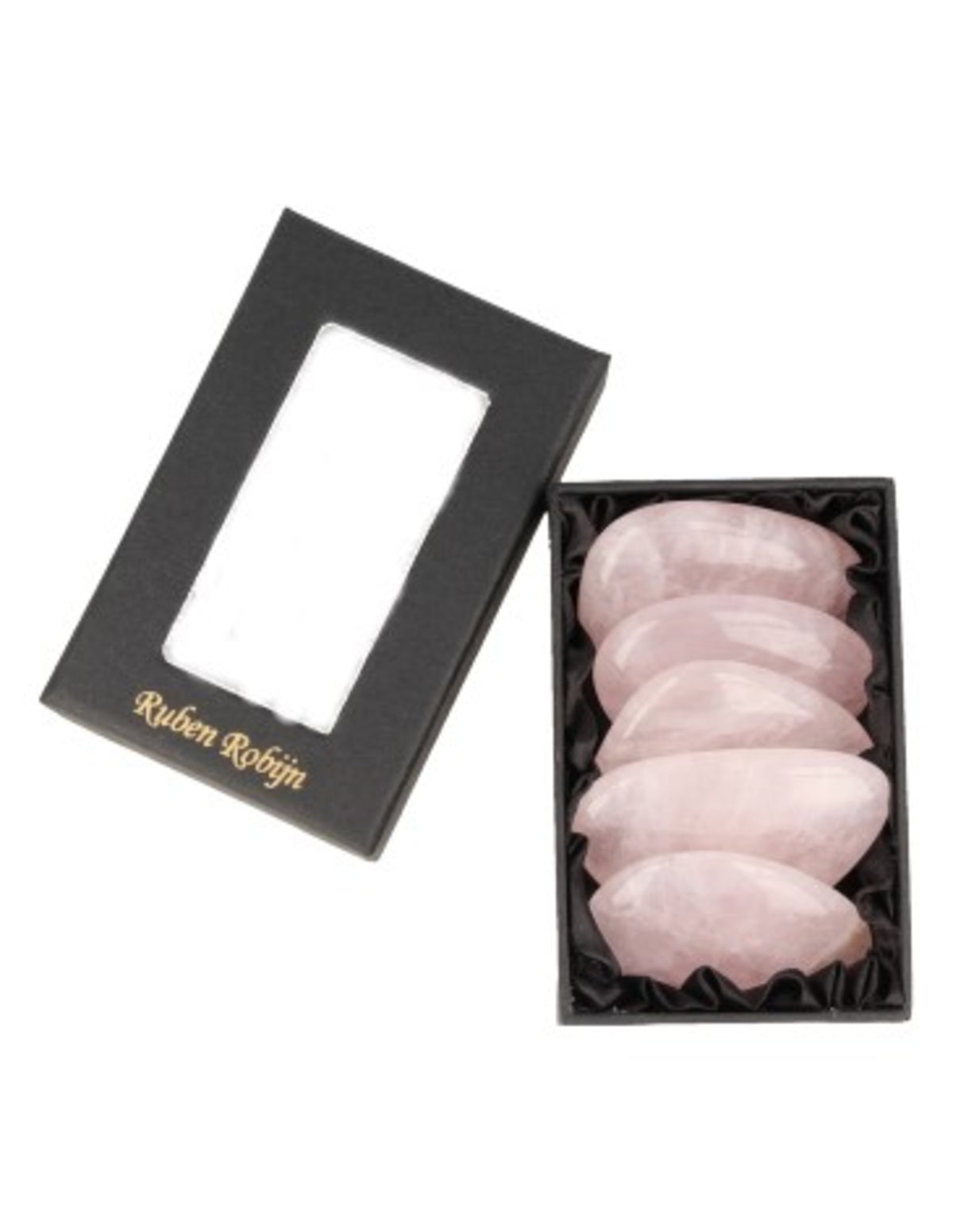 Roze kwarts oplegstenen massage set