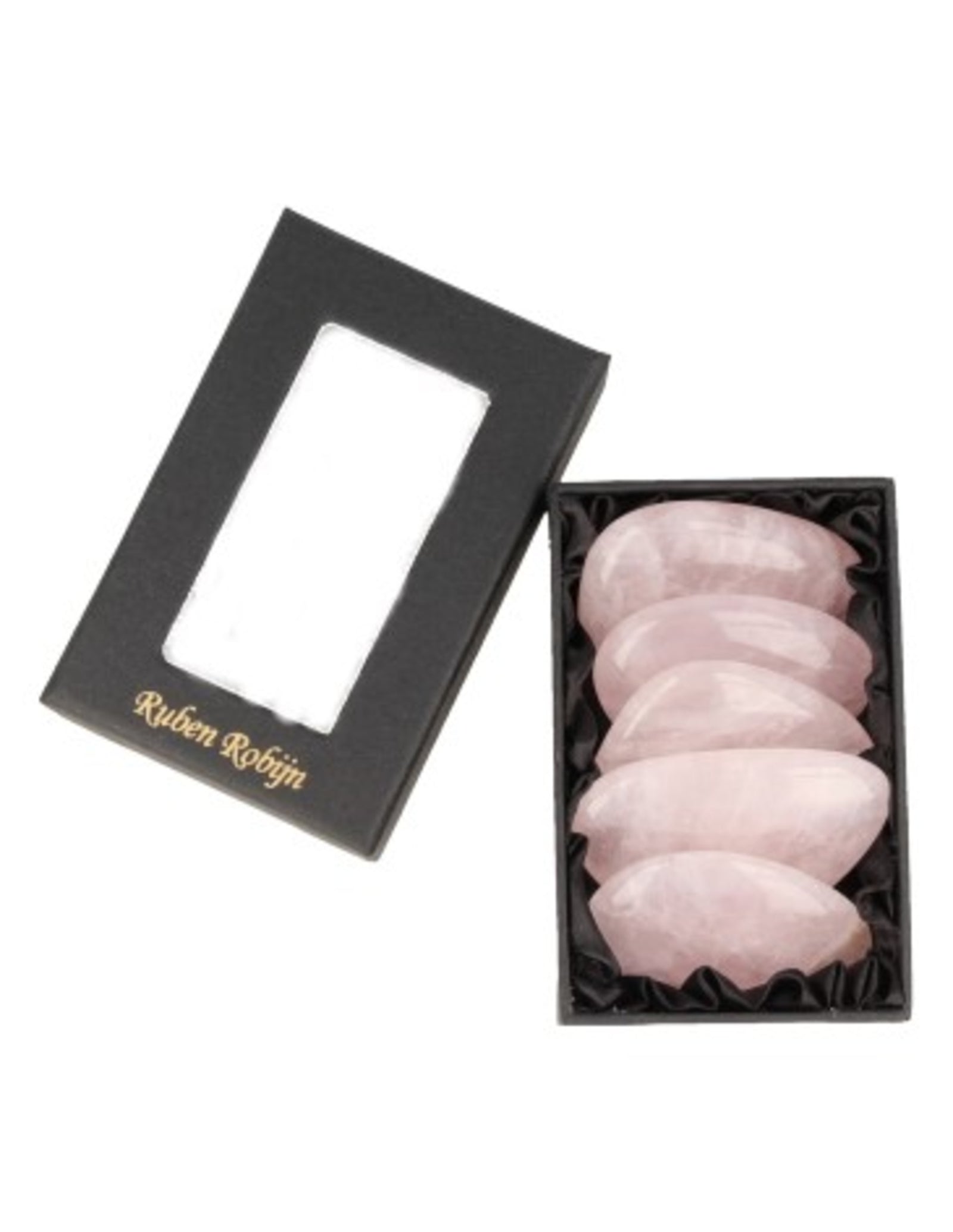 Roze kwarts oplegstenen massage set