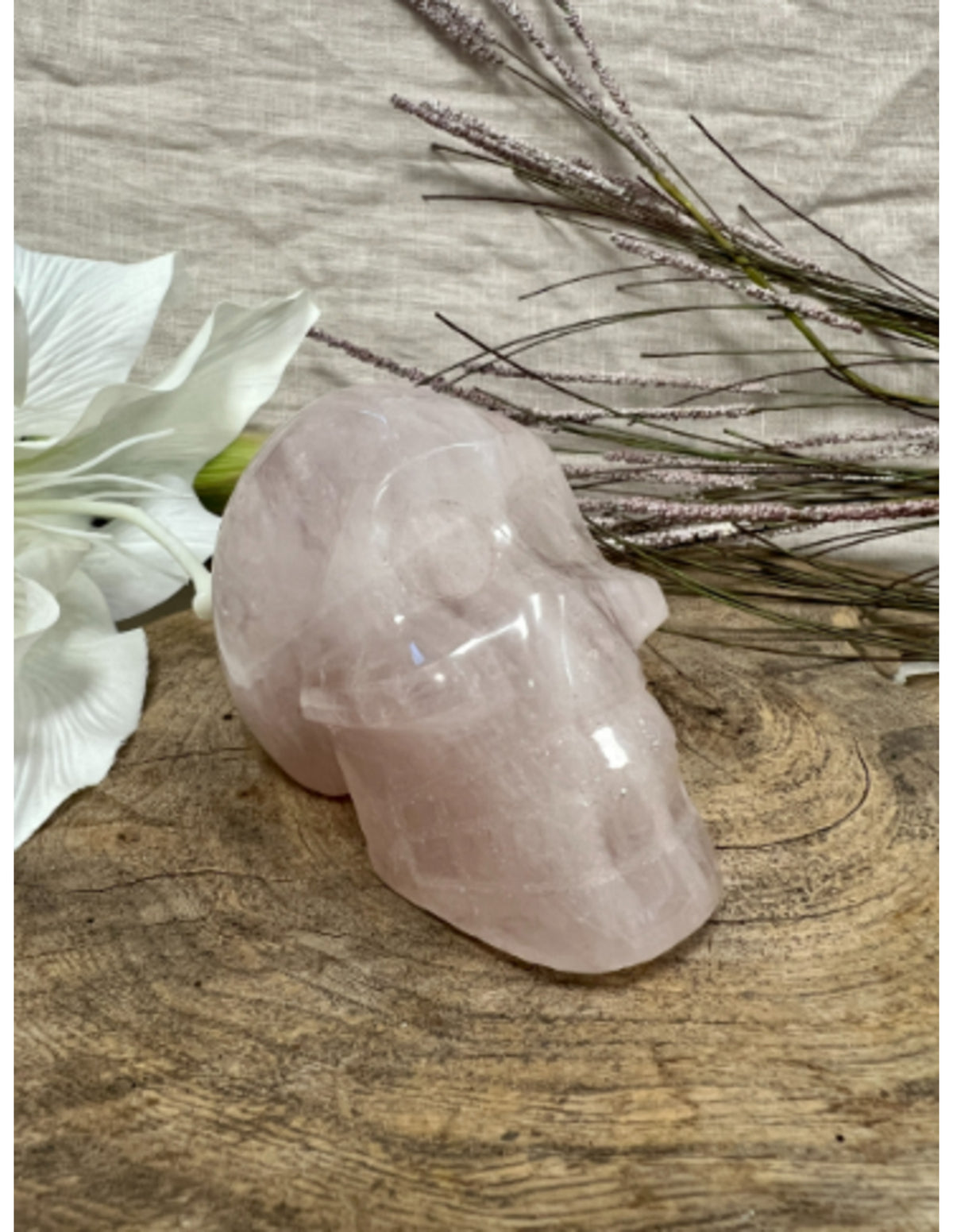 Roze kwarts schedel nr.5