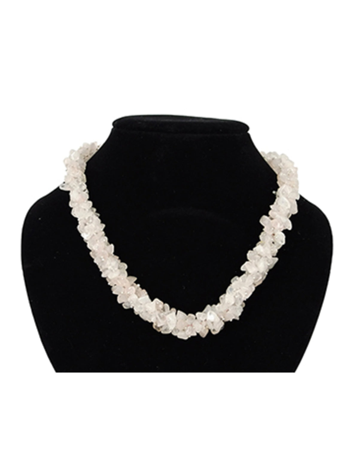 Roze kwarts splitketting cluster