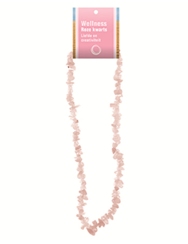 Roze kwarts edelsteen splitketting