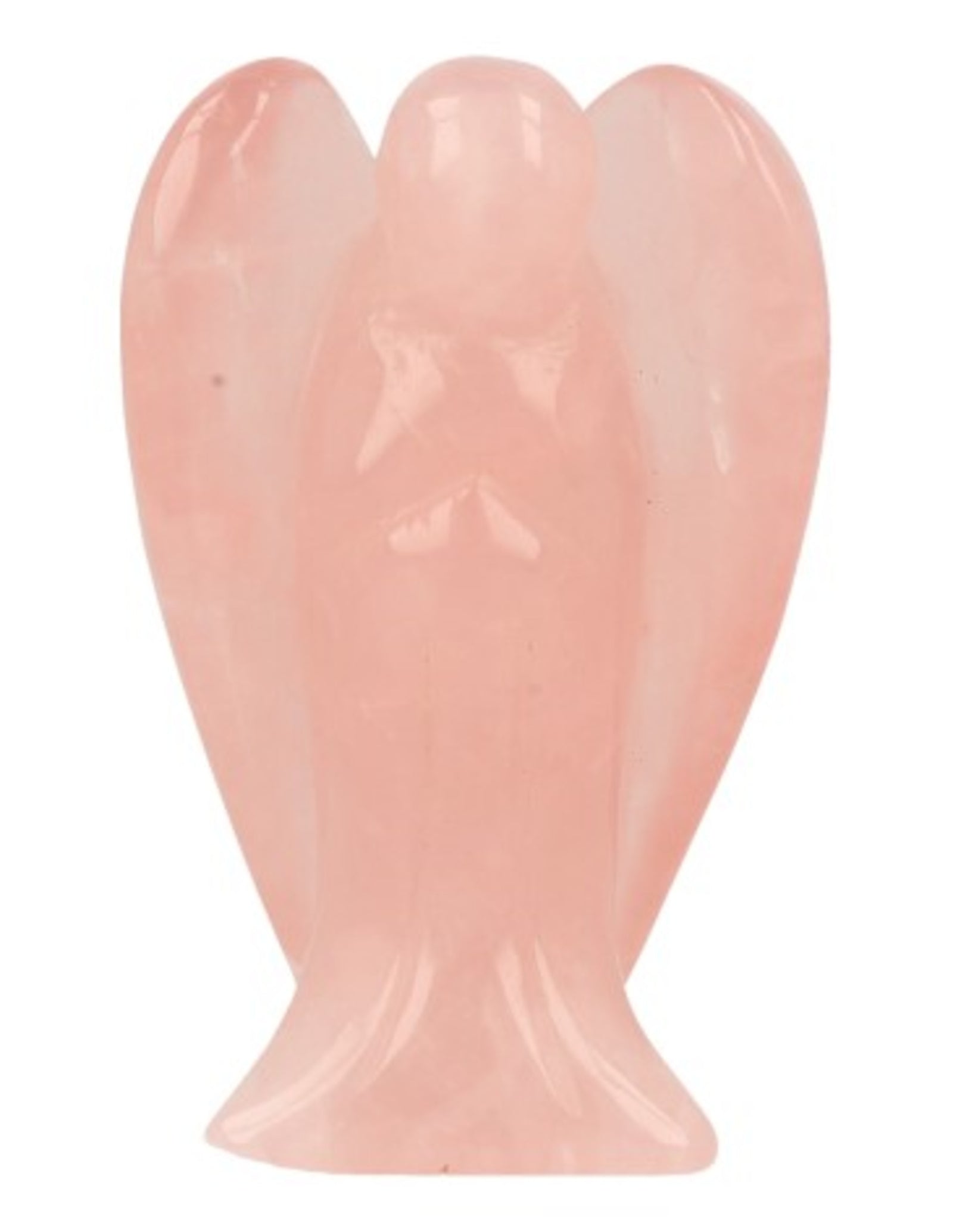 Roze kwarts staande engel 70 mm