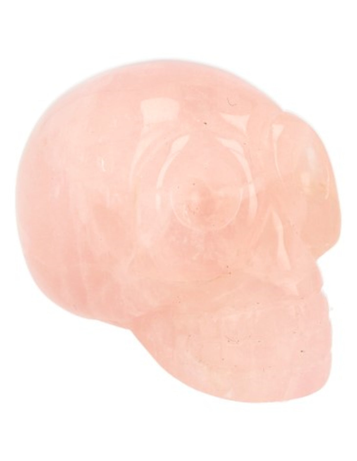 Roze kwarts traveler schedel 40 mm