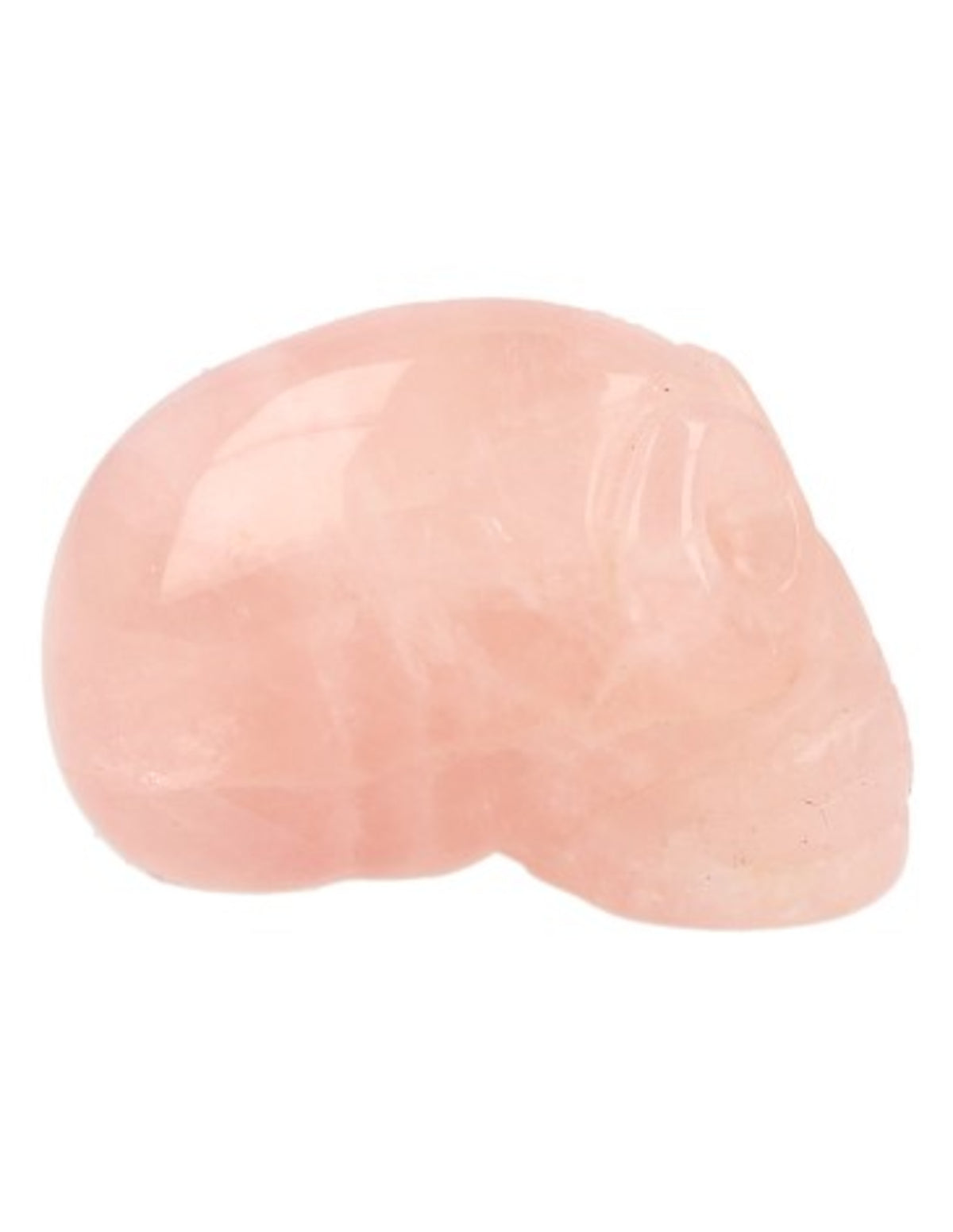 Roze kwarts traveler schedel 40 mm