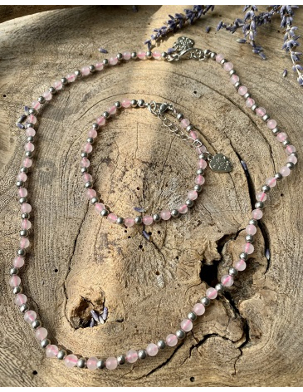 Rozenkwarts Ibiza love armband