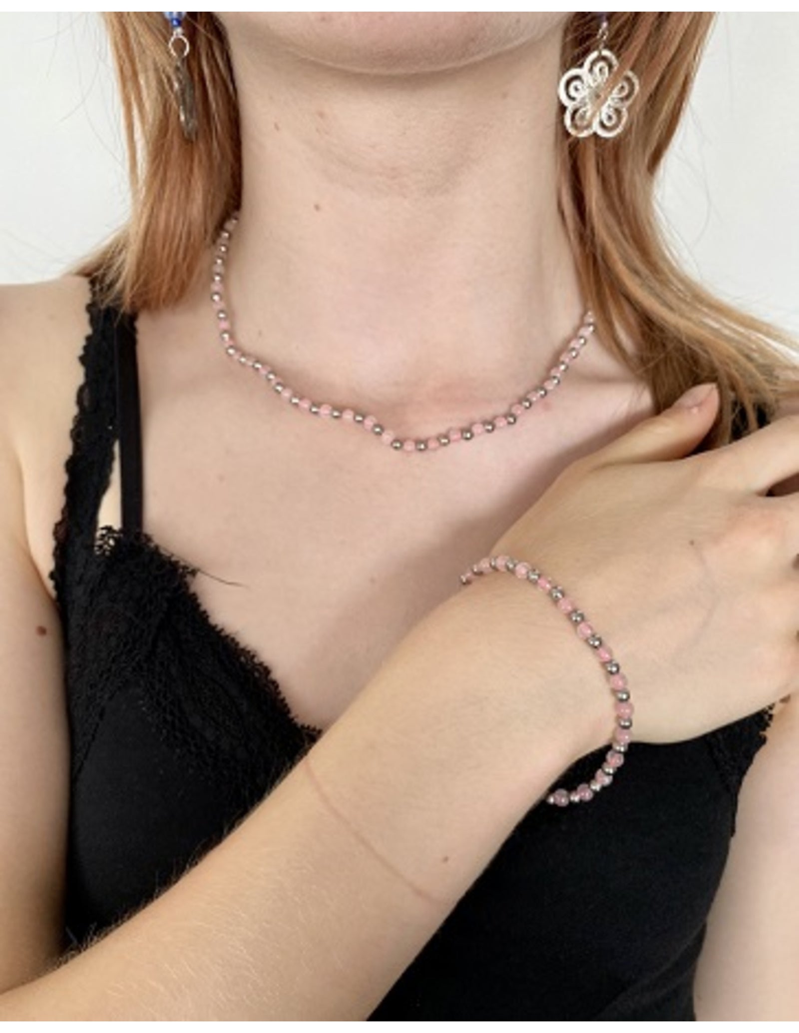 Rozenkwarts Ibiza love ketting