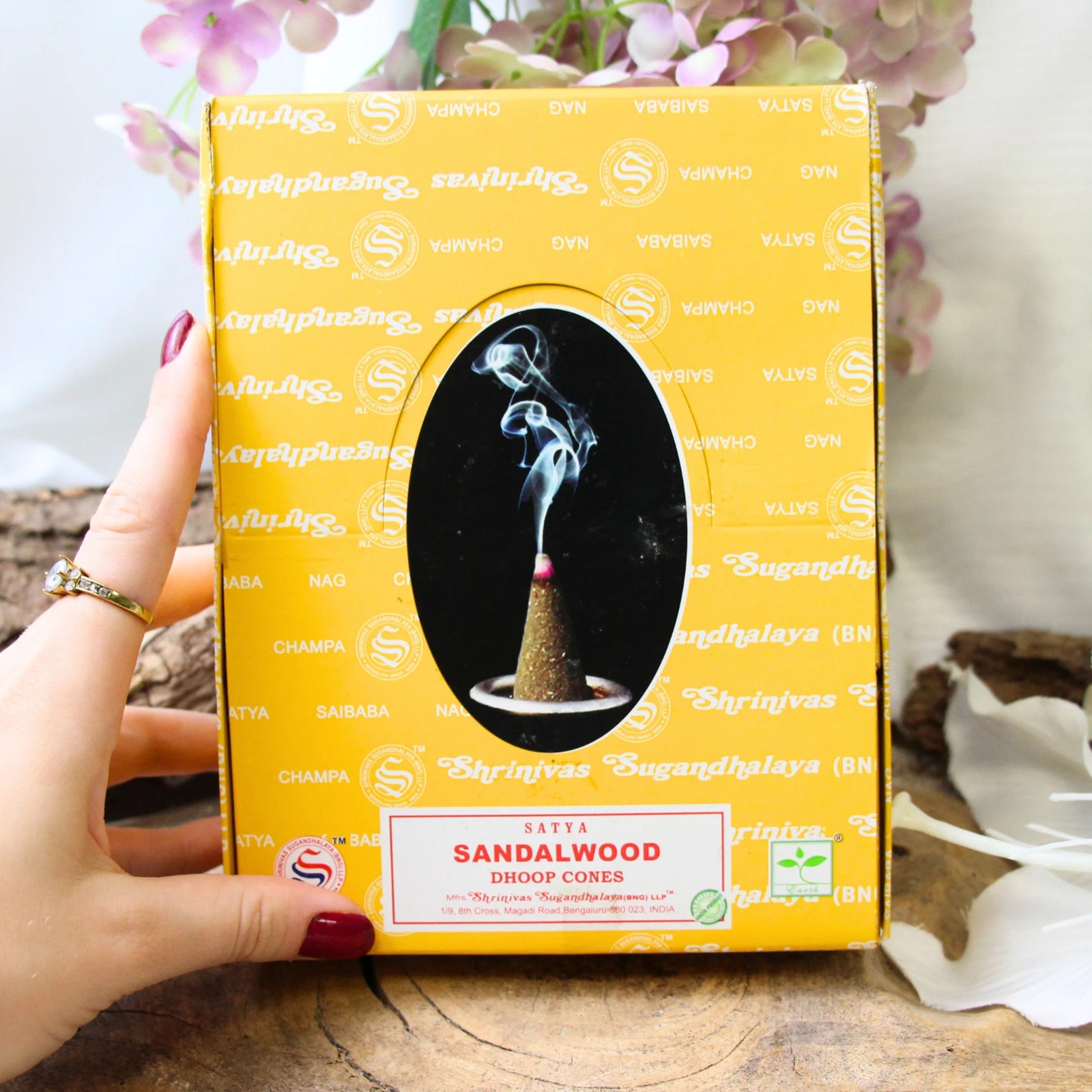Sandalwood wierook kegels - Satya - doos van 12 st.