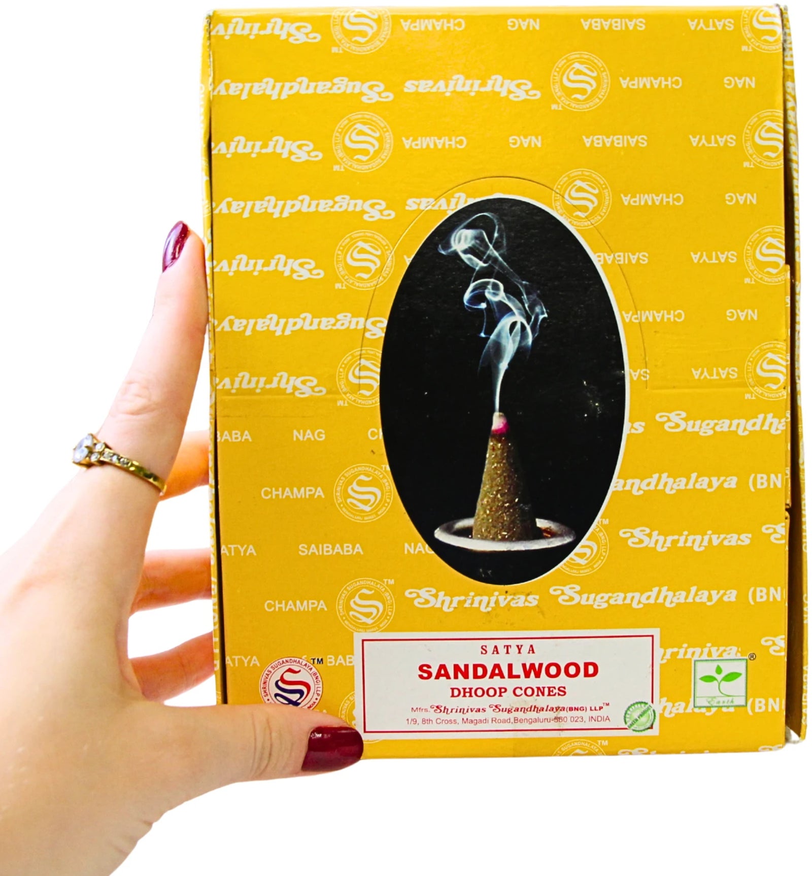 Sandalwood wierook kegels - Satya - doos van 12 st.