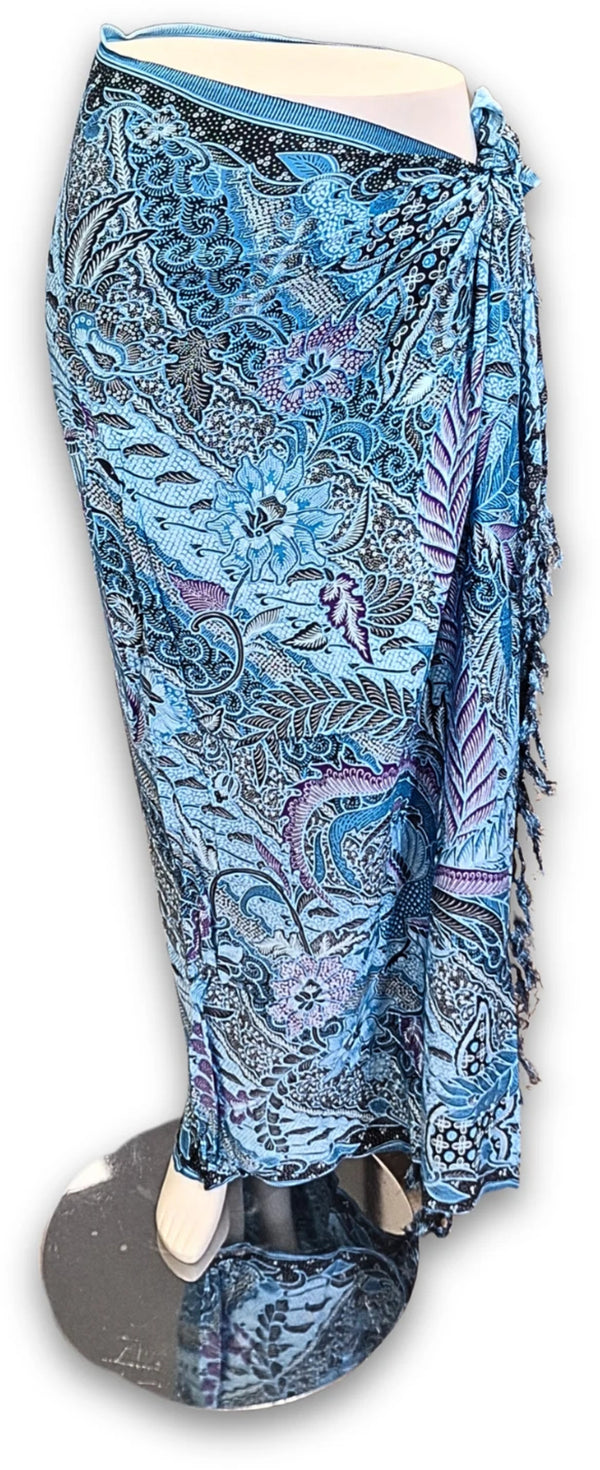 Sarong Blauwe pracht - Pareo Saunadoek Wikkeljurk
