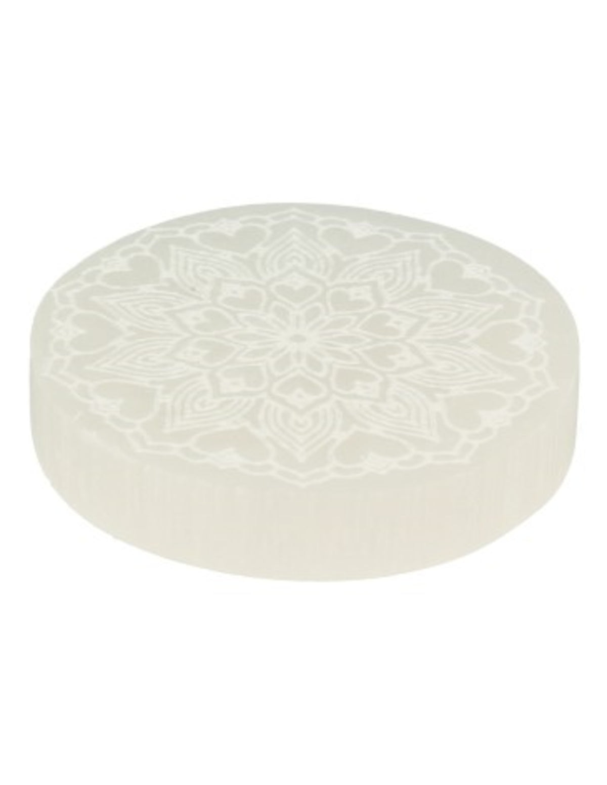 Seleniet oplaadsteen rond bloemhart model 1