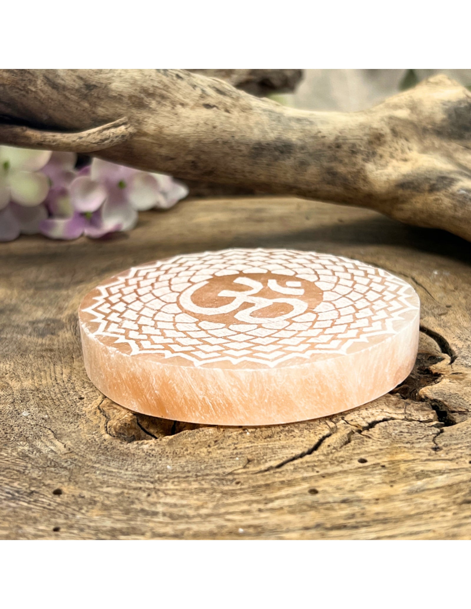 Seleniet oplaadsteen rond oranje 8 cm Ohm