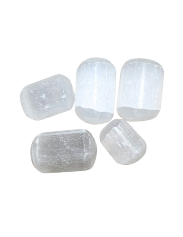 Seleniet wit edelsteen trommelstenen 100 gr. (mt3)