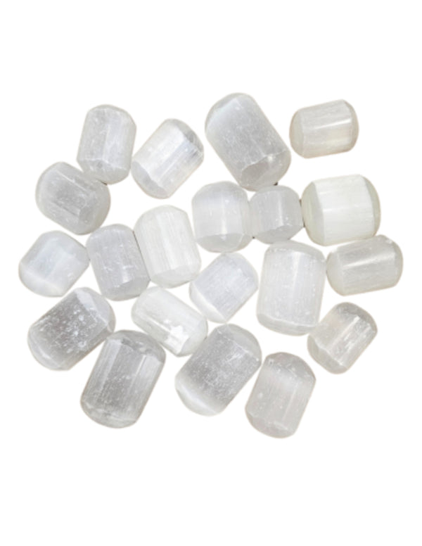 Seleniet wit edelsteen trommelstenen 500 gr. (mt3)