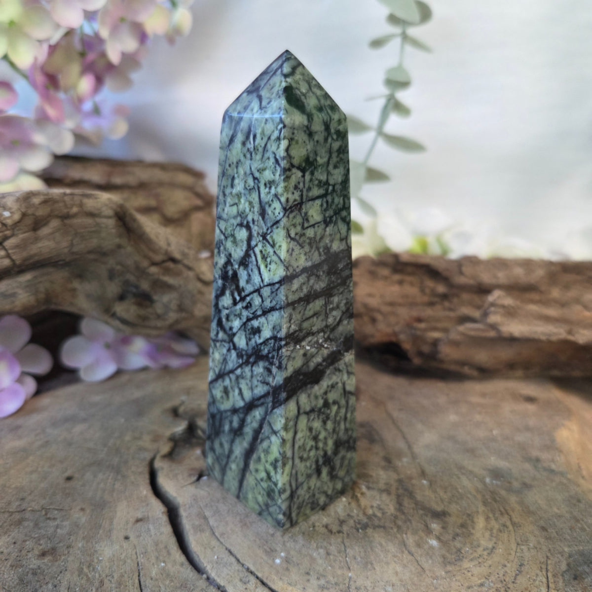 Serpentijn Jungle Jaspis Obelisk nr.15