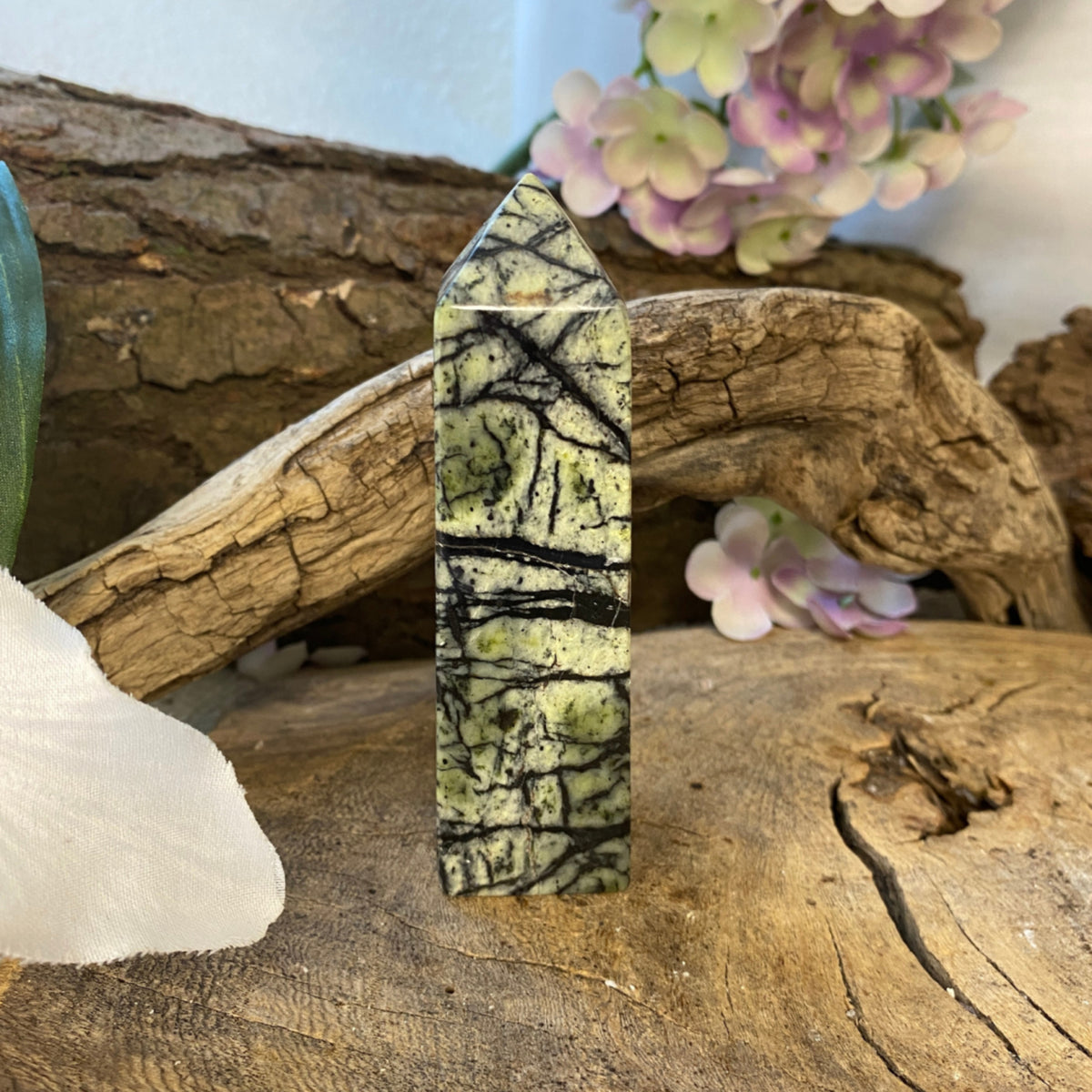 Serpentijn Jungle Jaspis Obelisk nr.19