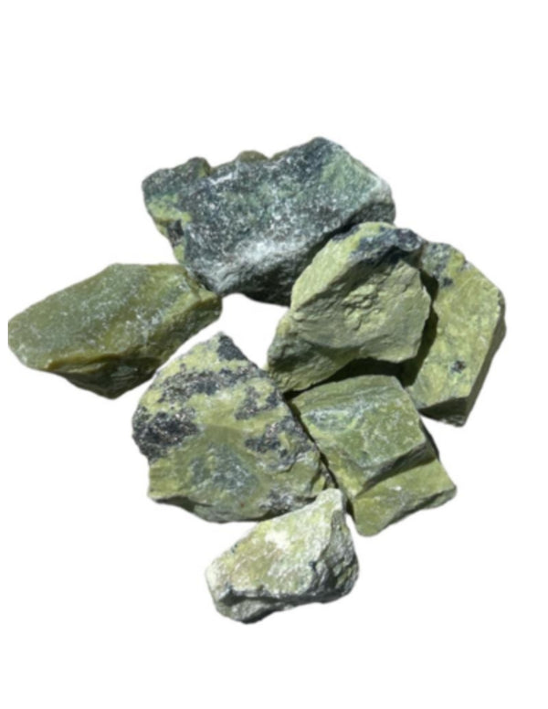 Serpentijn Peru 250 gr. ruwe edelsteen brokjes