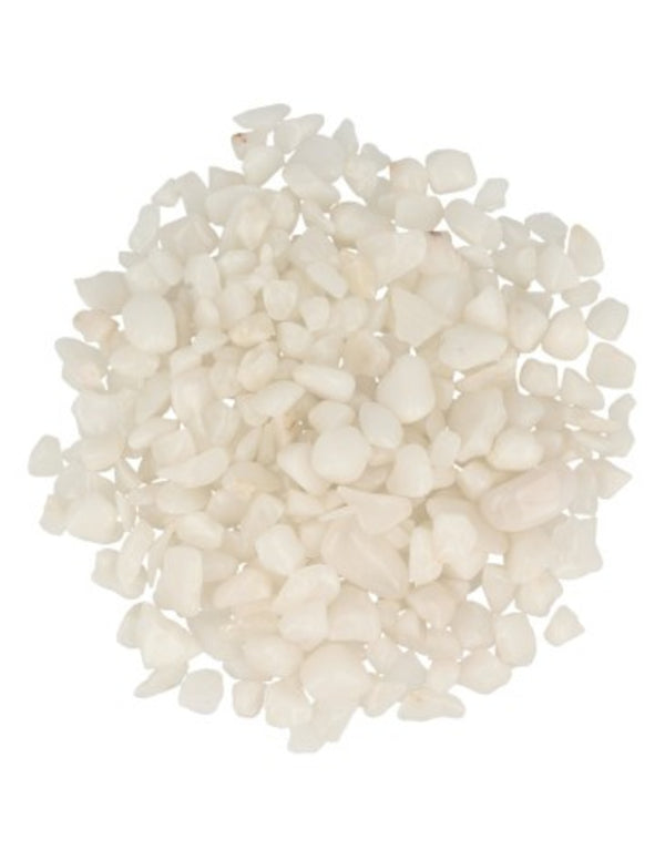 Sneeuwkwarts 250 gr. edelsteen trommelstenen (mt1)