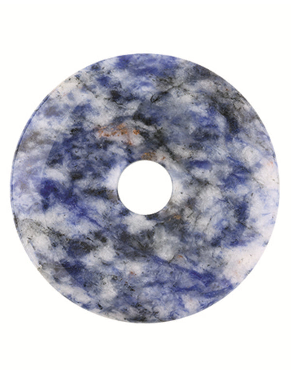 Sodaliet edelsteen donut 50 mm Hanger