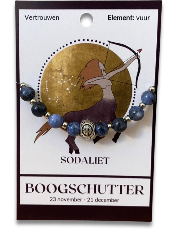 Sodaliet sterrenbeeld edelsteen armband - Boogschutter