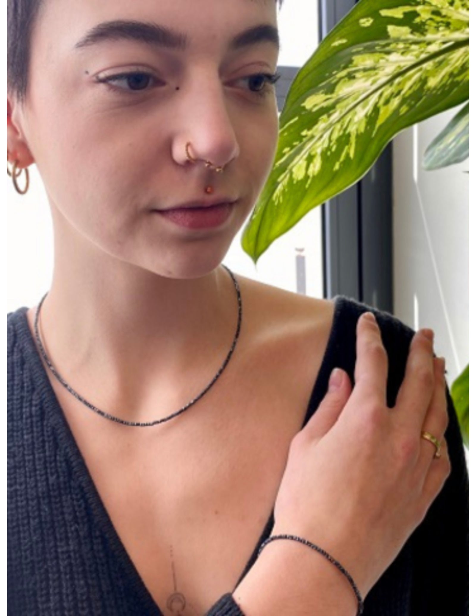 Spinel zwart coating sieraden set Summer Vibes