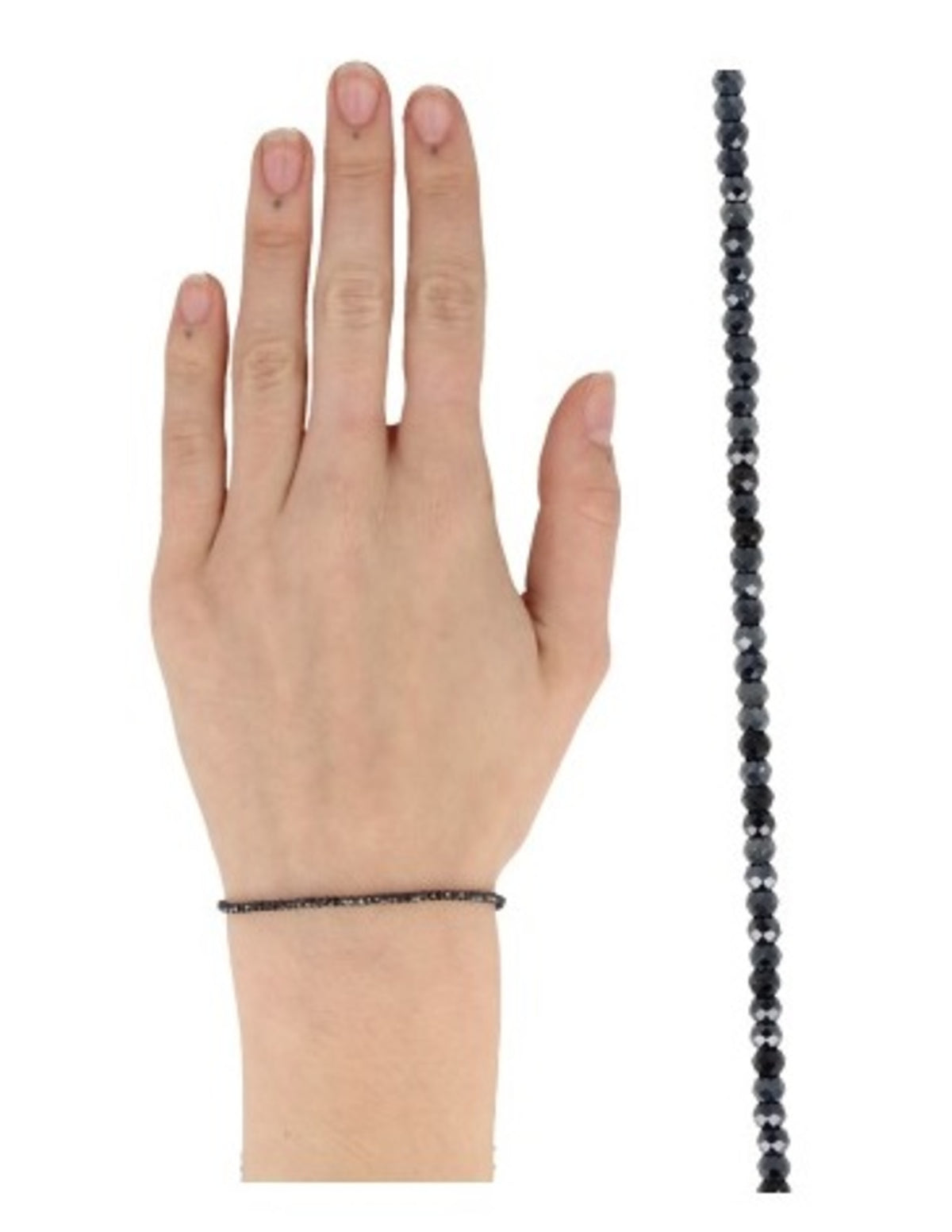 Spinel zwart met coating summer vibes armband